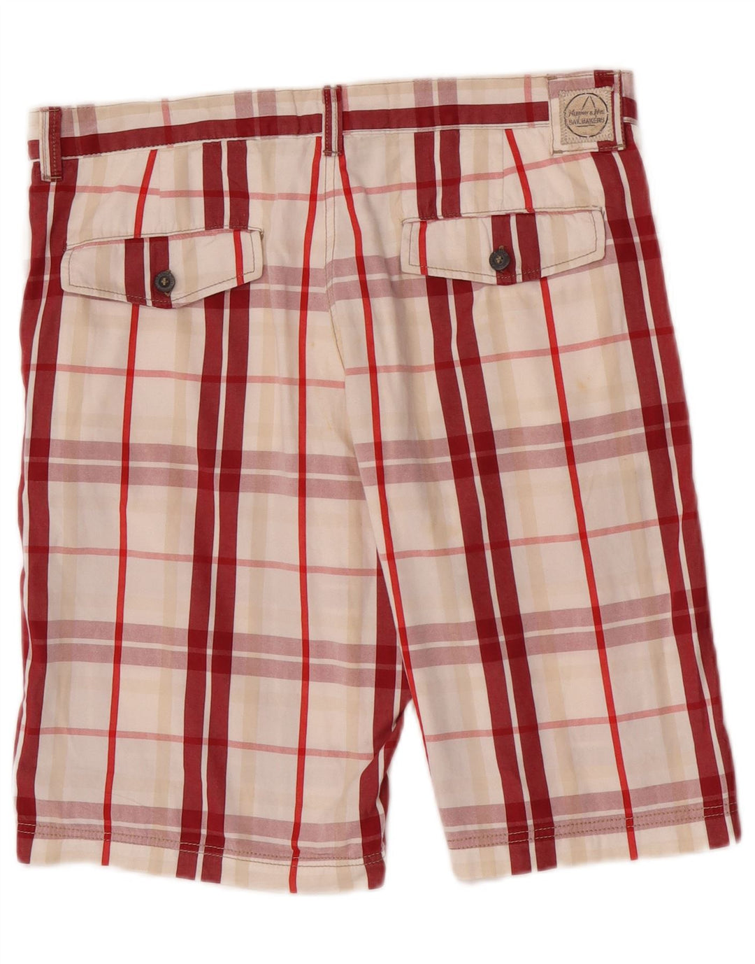 Murphy & Nye Ανδρικό σορτς Chino W34 Μεγάλο κόκκινο καρό βαμβακερό