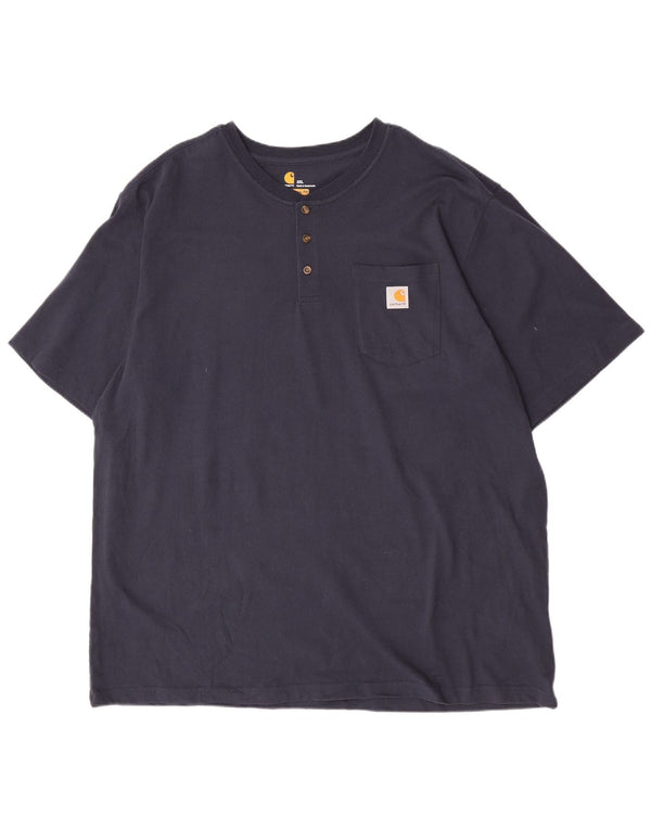 Ανδρικό T-Shirt Carhartt Original Fit Top 2XL Navy Blue Cotton