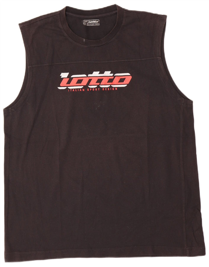 Ανδρικό γραφικό T-Shirt Lotto Top 2XL Μαύρο