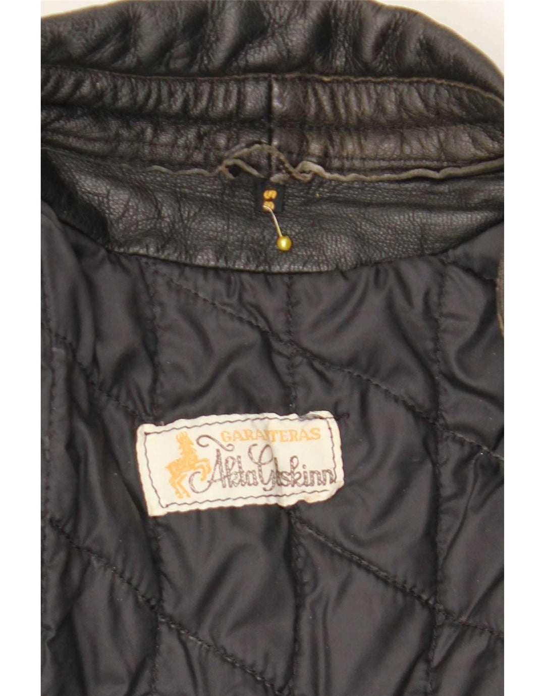Vintage Ανδρικό Δερμάτινο Σακάκι Racer UK 38 Medium Black Colourblock