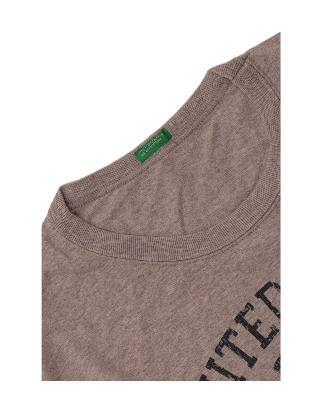 Ανδρικό γραφικό μπλουζάκι Benetton Top Large Grey Flecked