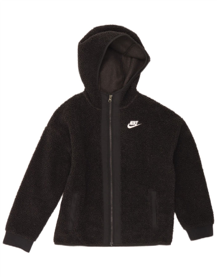 Μπουφάν Nike Boys με κουκούλα Fleece 10-11 ετών μεσαίο μαύρο πολυεστέρα