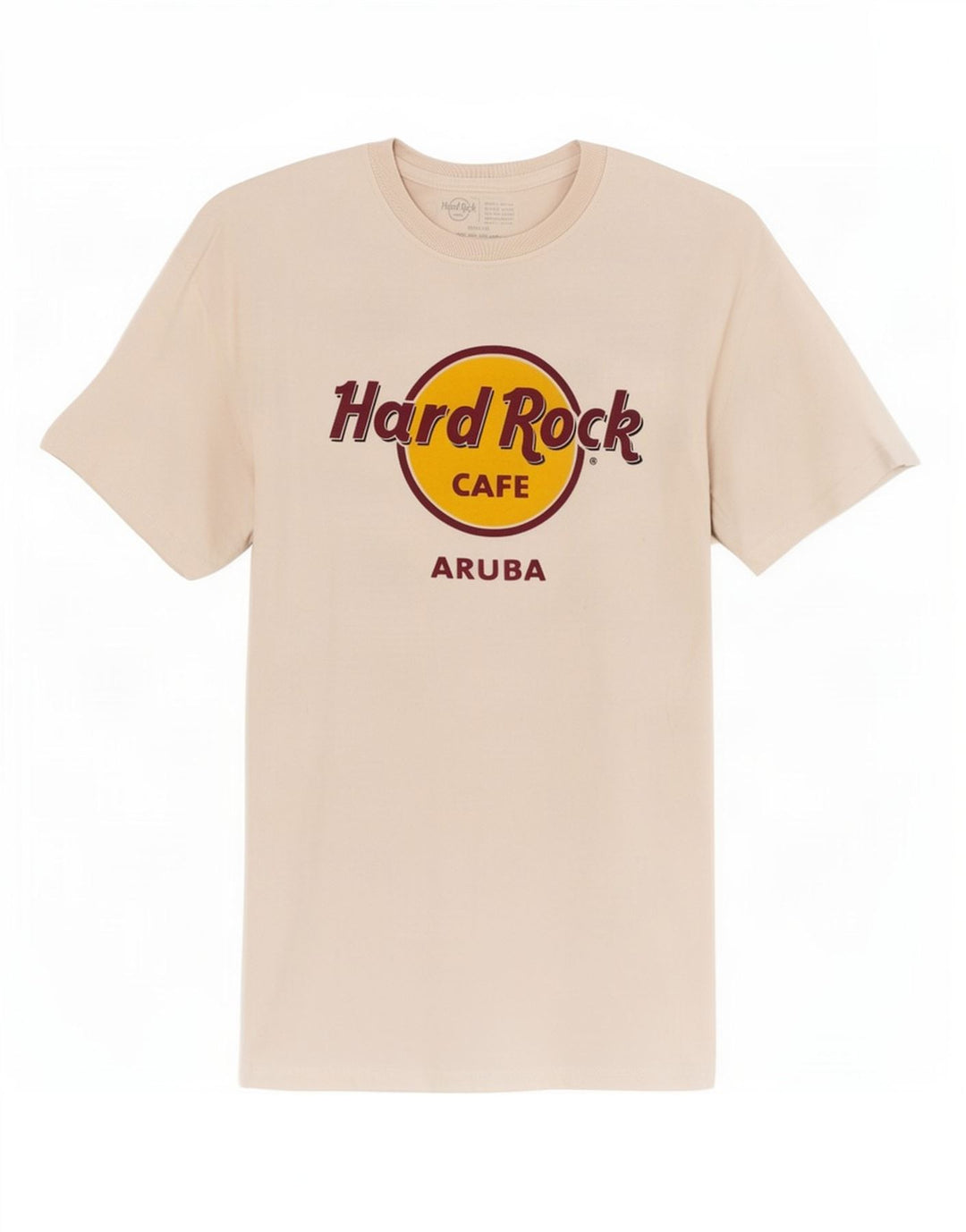 Hard Rock Cafe Ανδρικό γραφικό T-Shirt Aruba Top Μεσαίο λευκό βαμβακερό
