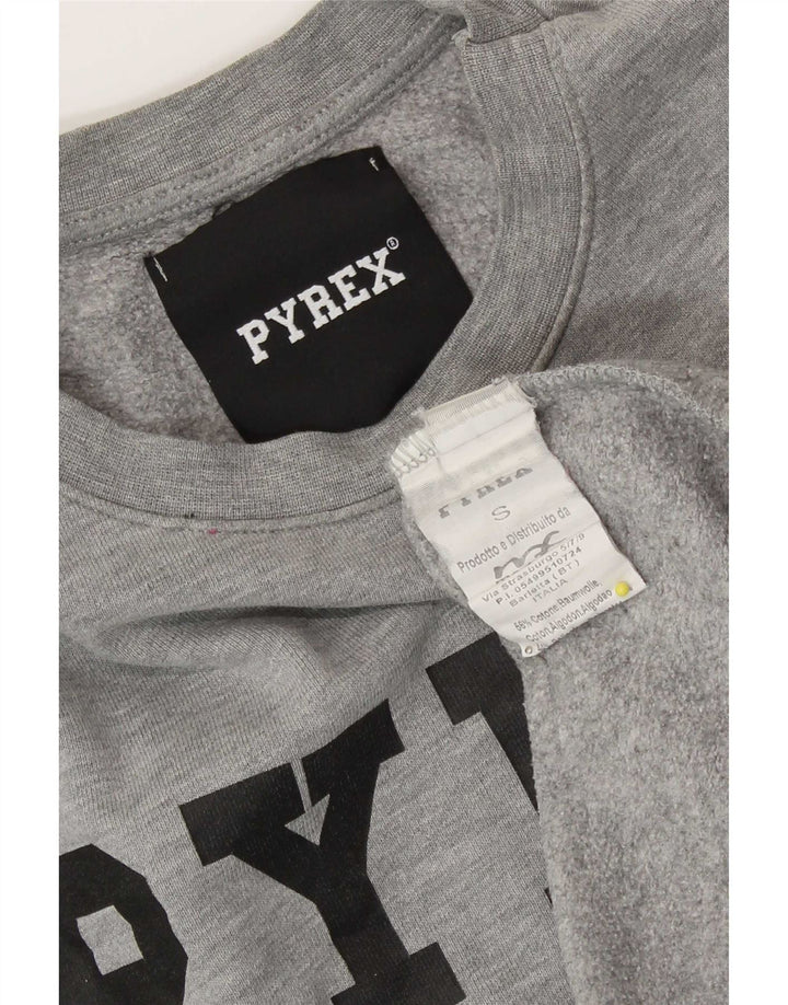 Γυναικείο Φούτερ Pyrex Graphic Jumper UK 10 Small Grey Cotton