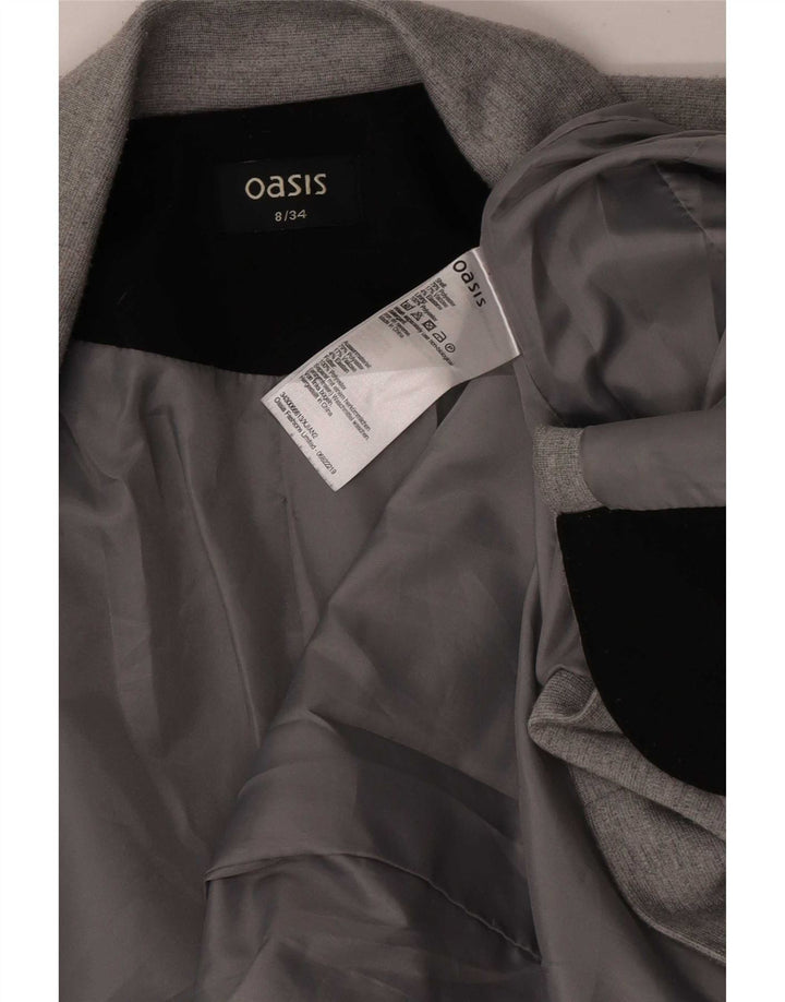 Oasis Γυναικείο Open Blazer Jacket UK 8 Small Grey Polyester