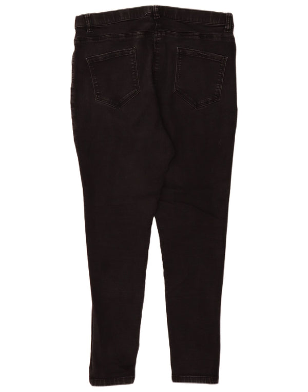 M&Co Γυναικεία Jegging Jeans UK 18 XL W36 L29 Μαύρο βαμβακερό