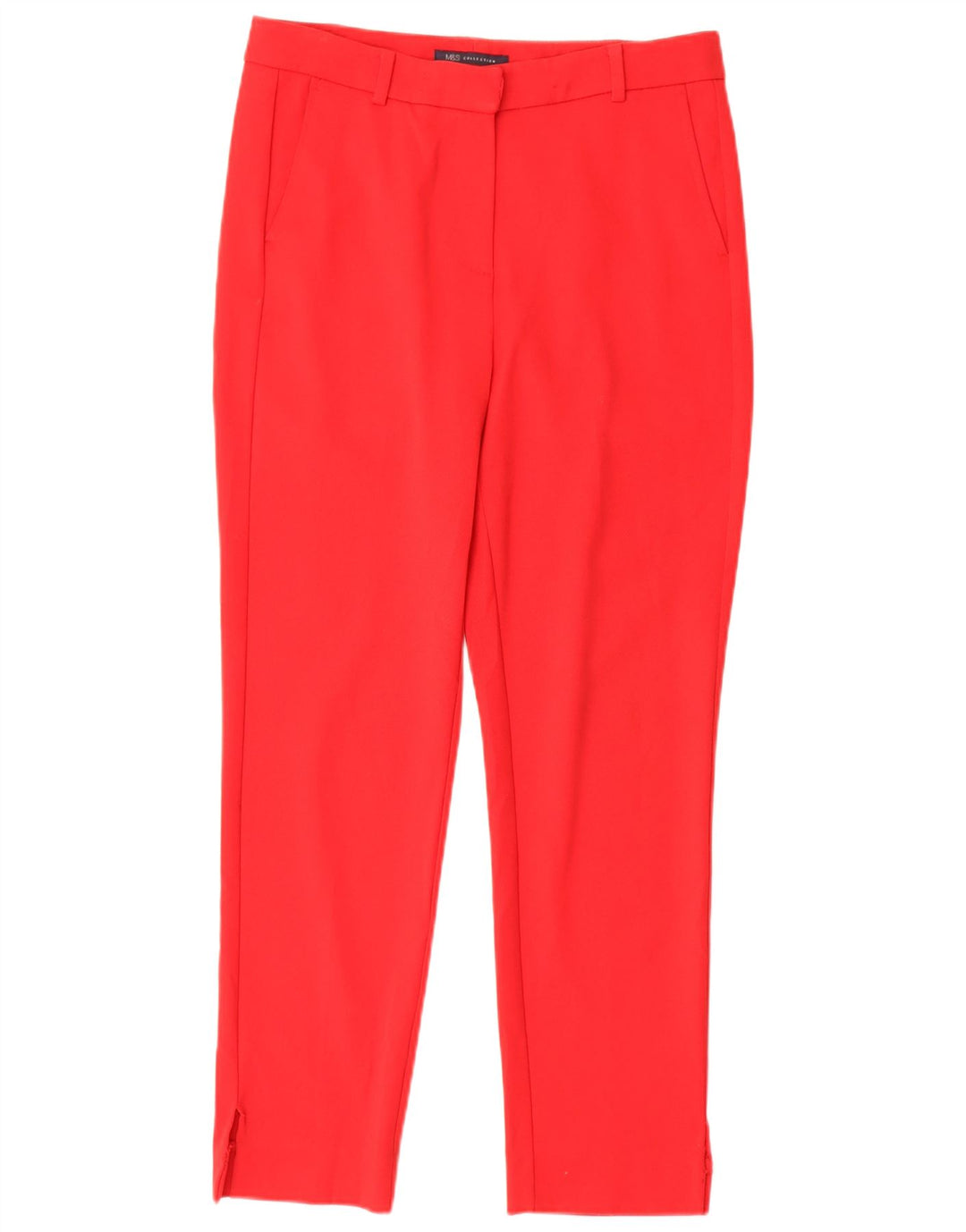 Marks & Spencer Γυναικείο Slim Suit Παντελόνι UK 10 Small W27 L27 Red Polyester