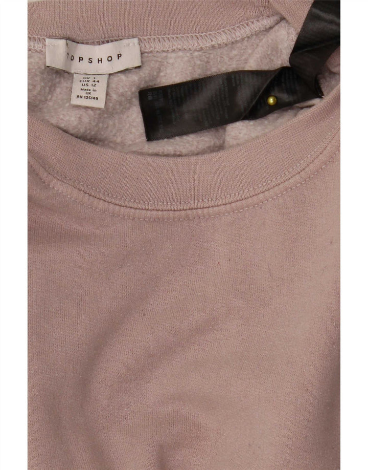 Γυναικείο φούτερ Topshop Oversized Jumper UK 16 Large Pink Polyester