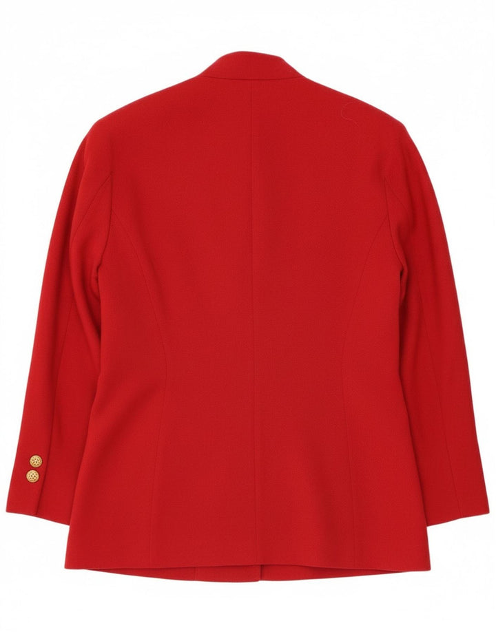 Vintage Γυναικείο Μπουφάν Blazer με 2 Κουμπιά IT 44 Μέτριο κόκκινο παρθένο μαλλί