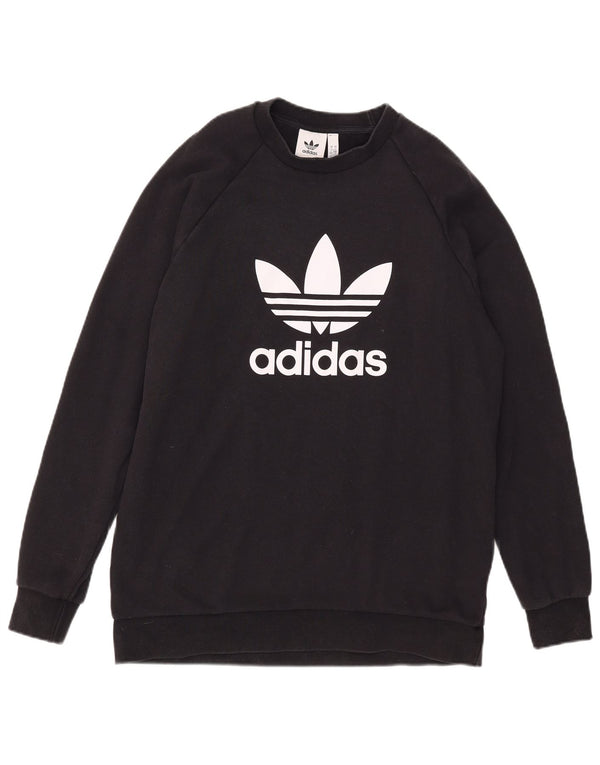 Ανδρικό γραφικό φούτερ Adidas Jumper μεγάλο μαύρο βαμβακερό