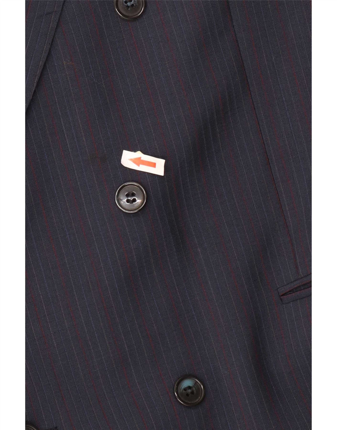 Monti Ανδρικό μπουφάν Blazer με διπλό στήθος IT 56 3XL Navy Blue ριγέ μαλλί