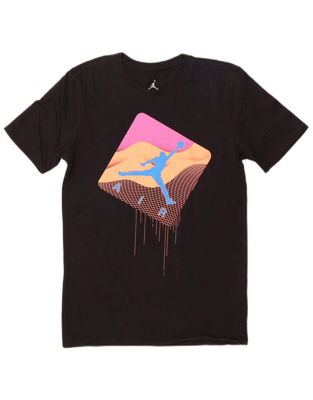 Ανδρικό γραφικό μπλουζάκι NIKE τοπ, μικρό μαύρο χρώμα, βαμβακερό