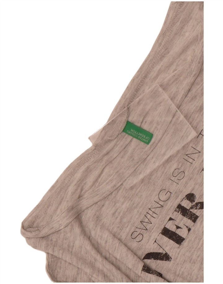 Γυναικείο γραφικό μπλουζάκι Benetton Top UK 14 Medium Grey Flecked
