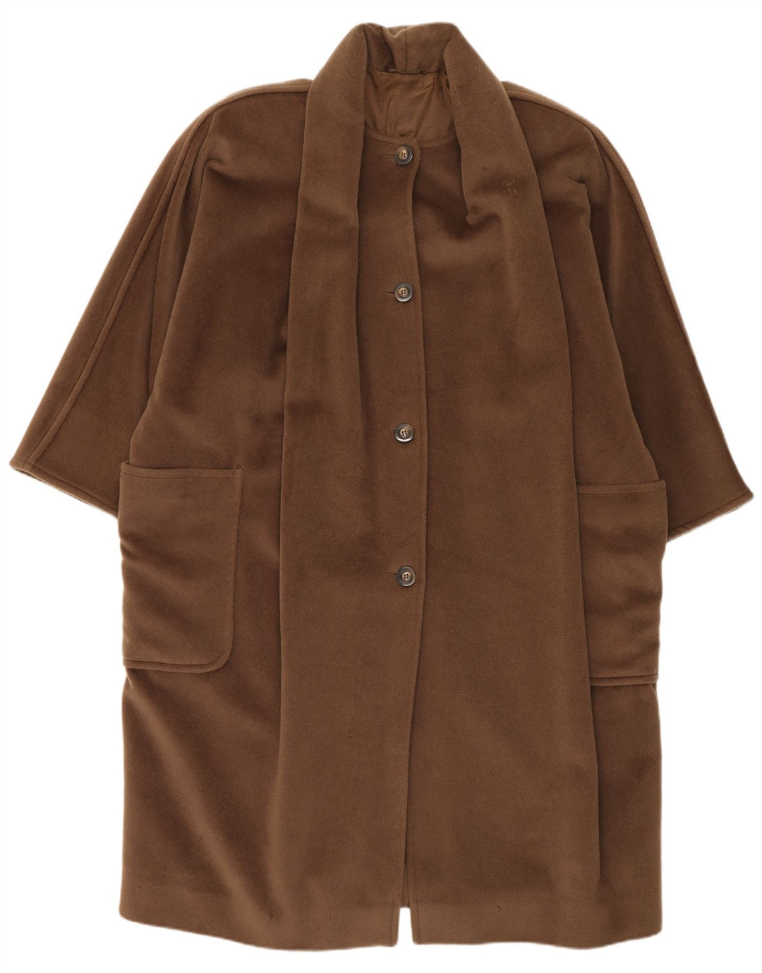 Max Mara Γυναικείο Oversized Πανωφόρι UK 12 Μαλλί μεσαίου καφέ