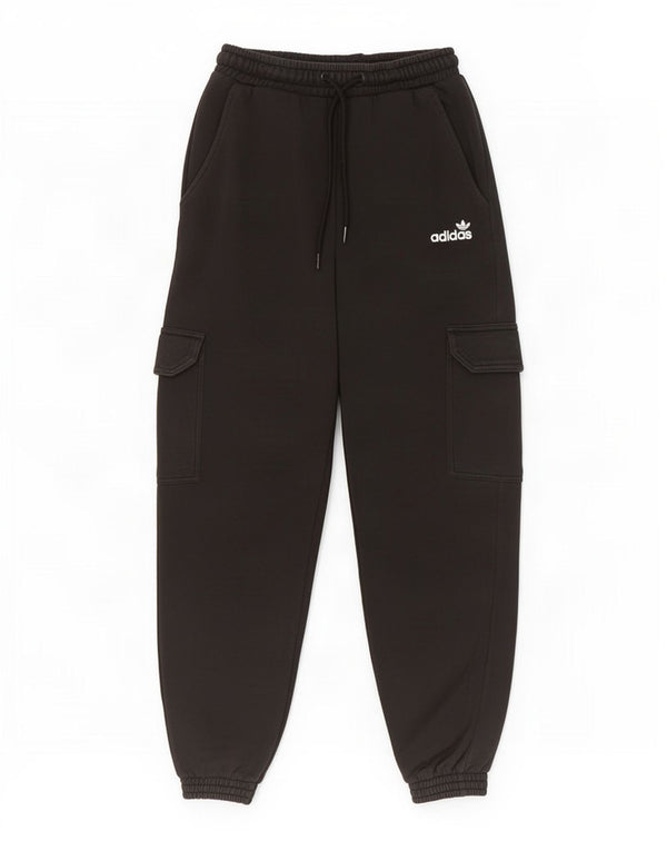 Adidas Γυναικεία φόρμα Cargo Παντελόνι Joggers UK 4 XS Μαύρο βαμβακερό