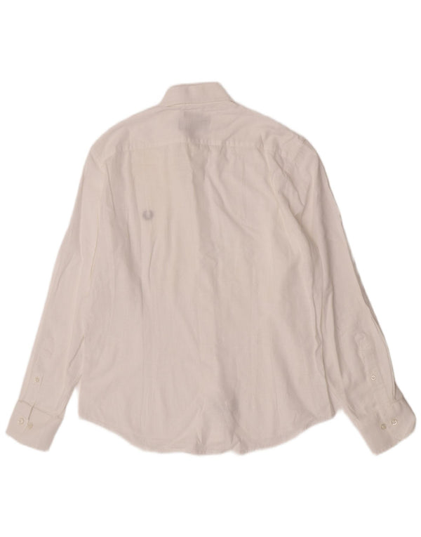 Fred Perry Ανδρικό πουκάμισο Slim Fit μεγάλο λευκό βαμβακερό