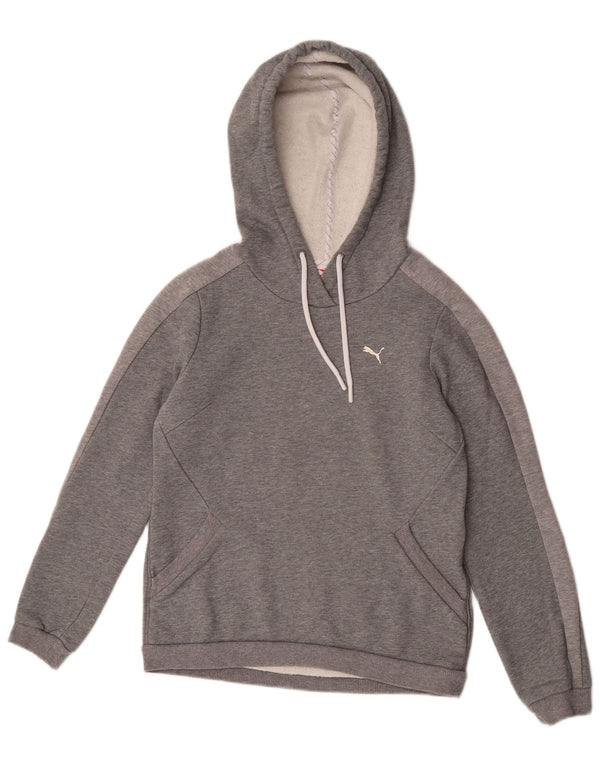Puma γυναικείο φούτερ με κουκούλα UK 10 Small Grey Colourblock Sports