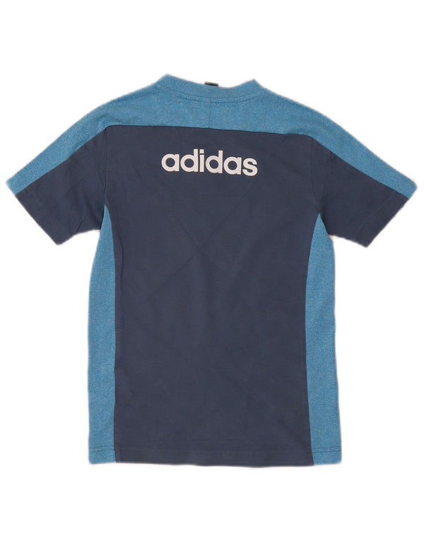 Μπλουζάκι Adidas Boys κανονικό γραφικό μπλουζάκι 9-10 ετών μπλε χρώματος βαμβακερό