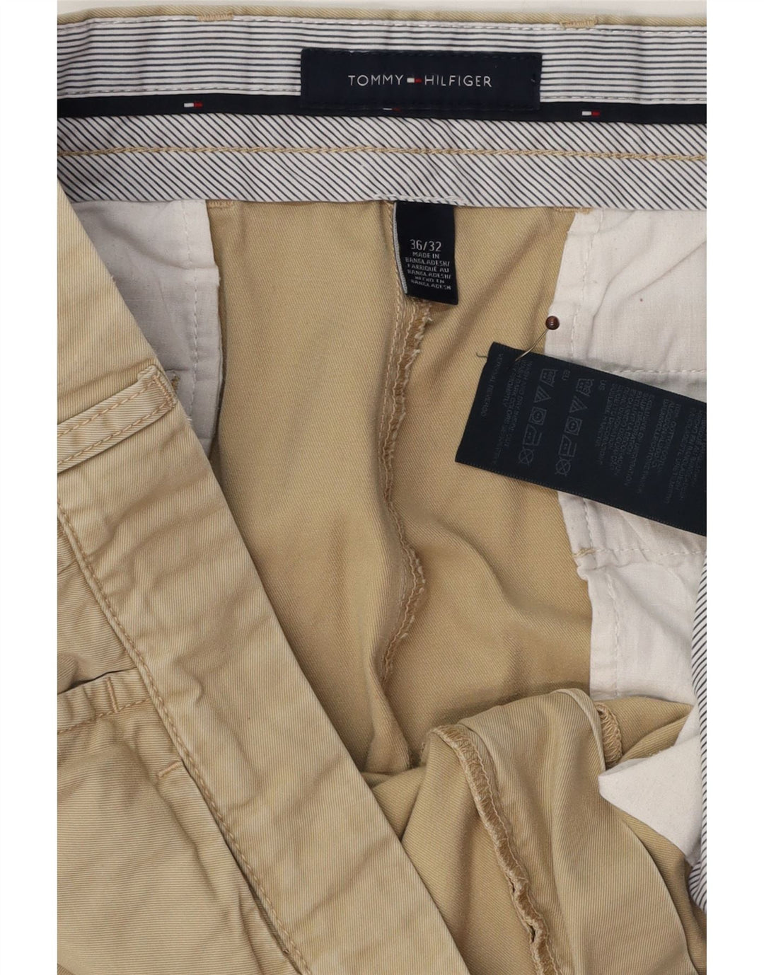Tommy Hilfiger Ανδρικό ίσιο παντελόνι Chino W36 L32 Πράσινο βαμβακερό