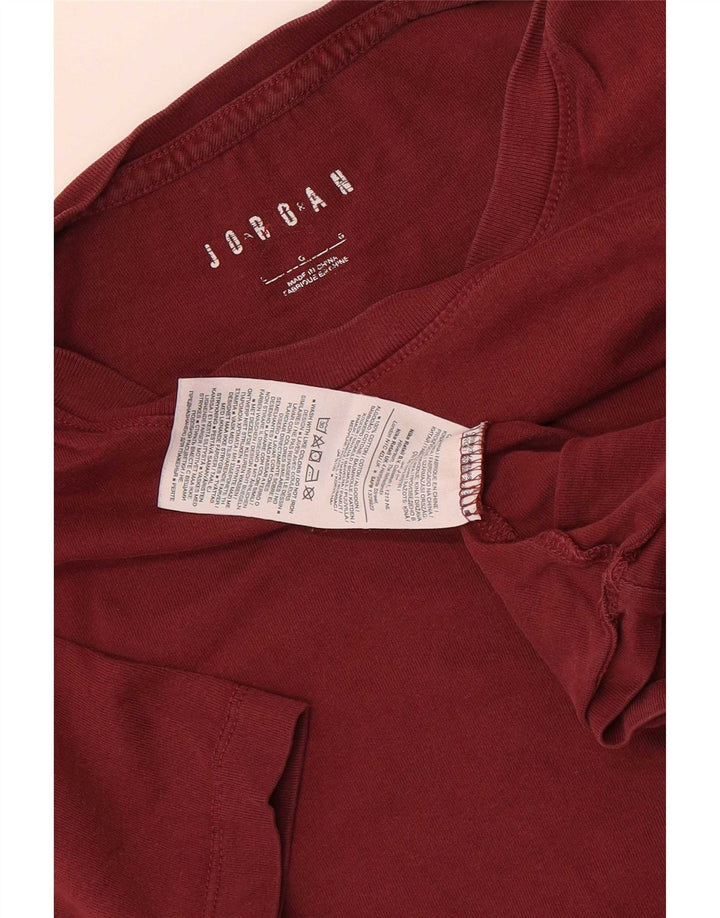 Jordan Ανδρικό T-Shirt Top Large Maroon Βαμβακερό