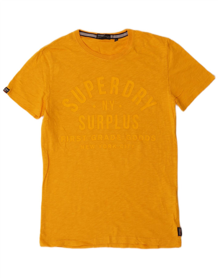 Ανδρικό γραφικό μπλουζάκι Superdry Top Βαμβακερό μεσαίο κίτρινο