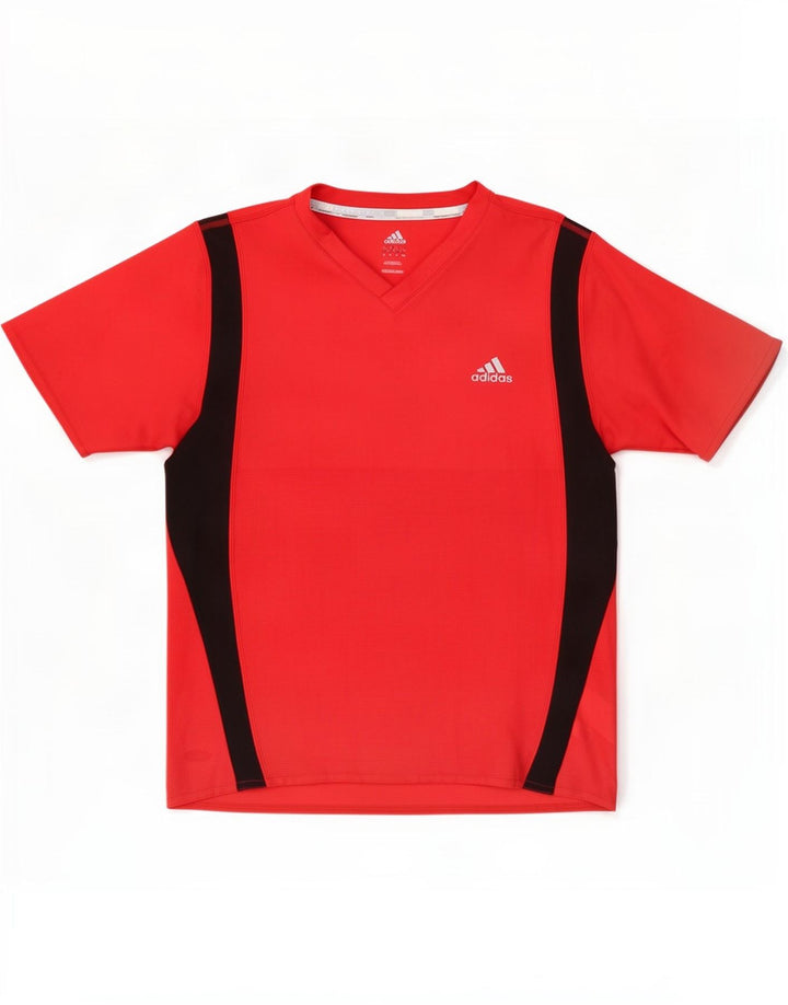 Ανδρικό T-Shirt Adidas Top Medium Red Colourblock Πολυεστέρας