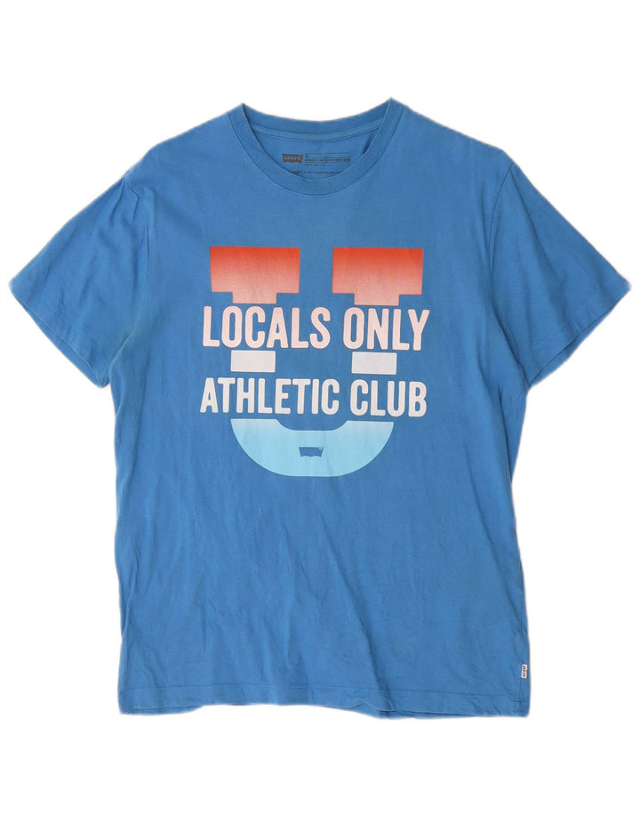 Ανδρικό μπλουζάκι Levi's Standard Fit Graphic Top από μεσαίο μπλε βαμβακερό