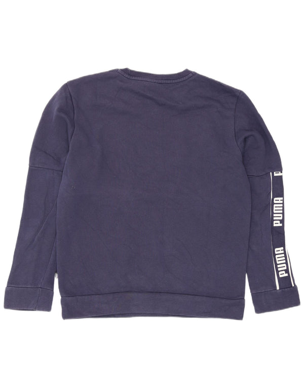 Ανδρικό γραφικό φούτερ Puma Jumper Small Navy Blue βαμβακερό