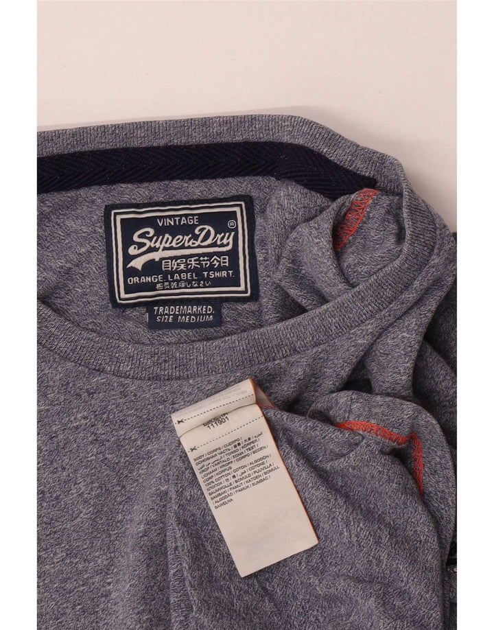Ανδρικό μπλουζάκι Superdry, μακρυμάνικο, βαμβακερό μεσαίο μπλε ναυτικό