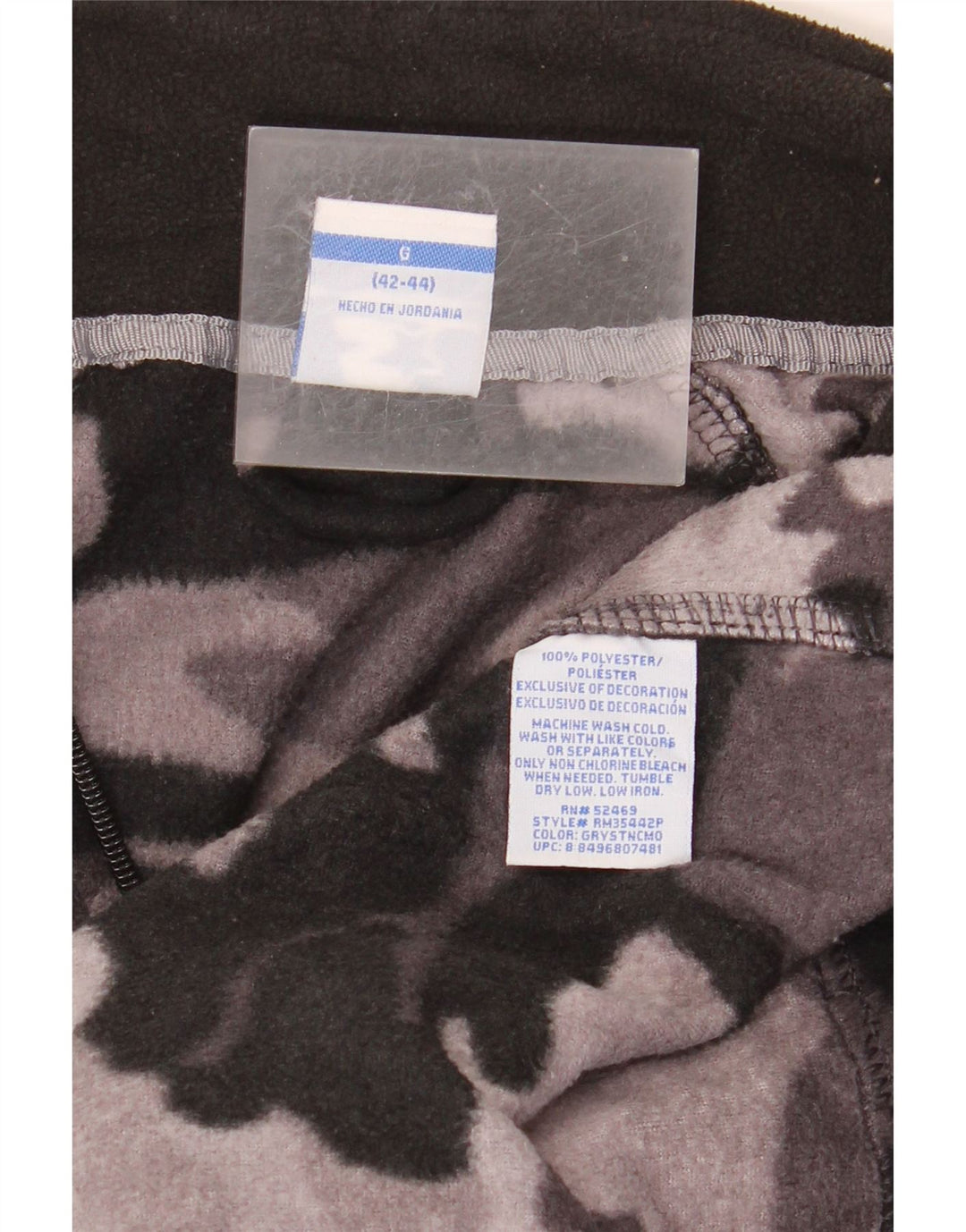 STARTER Ανδρικό Fleece Jacket UK 42/44 Large Grey Camouflage Polyester