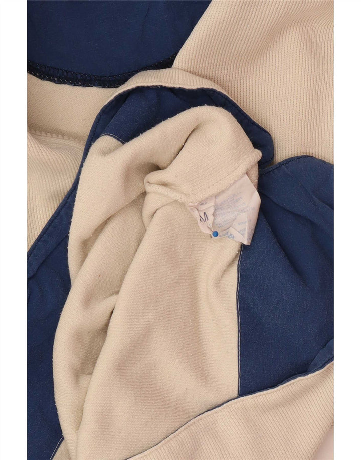Sergio Tacchini Ανδρικό μπλουζάκι με φερμουάρ και μακρυμάνικο μεσαίο μπεζ βαμβακερό