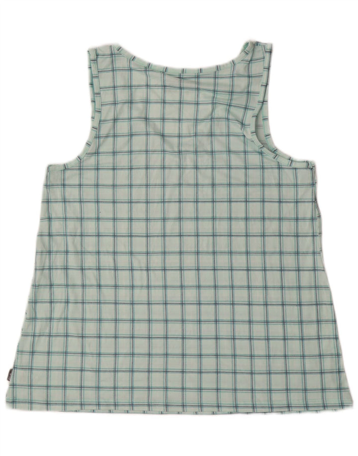 EDDIE BAUER Γυναικείο γιλέκο UK 16 Large Blue Check Polyester