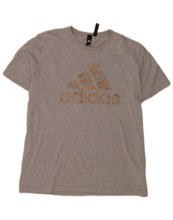 Ανδρικό γραφικό T-Shirt Adidas Top XL Γκρι βαμβακερό