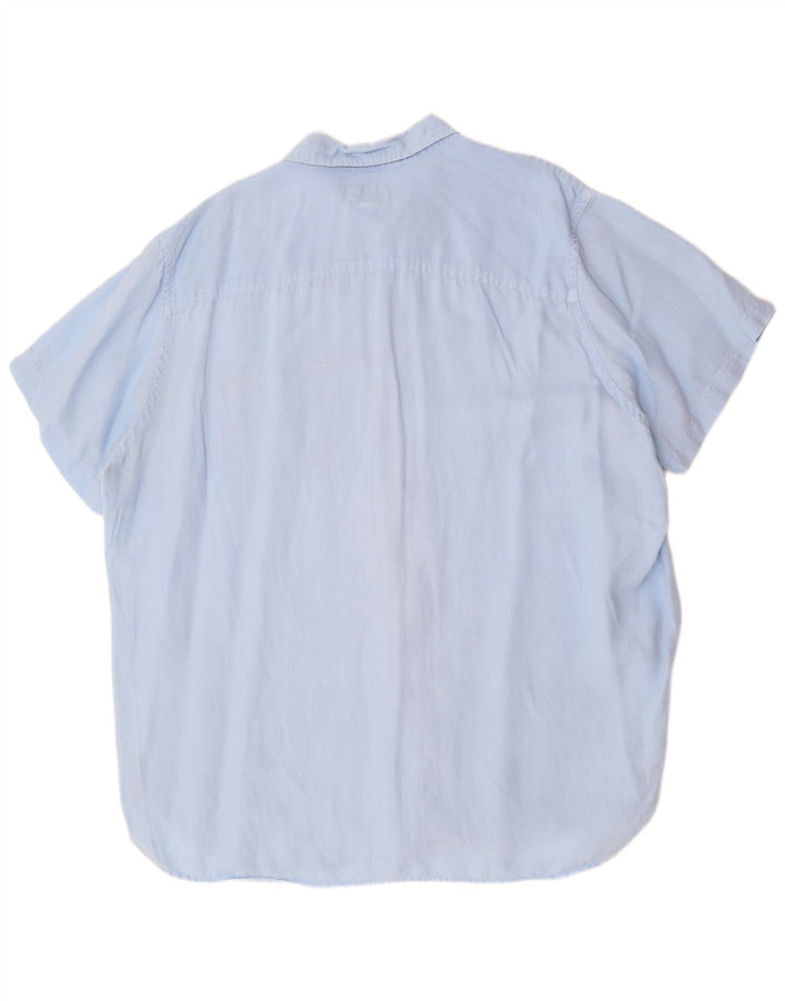 TIMBERLAND Ανδρικό κοντομάνικο πουκάμισο με κανονική εφαρμογή 3XL μπλε