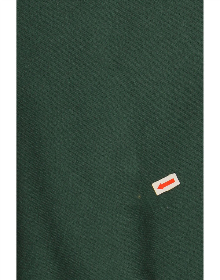 VINTAGE Γυναικείο φούτερ πόλο με λαιμόκοψη Jumper UK 22/24 3XL Green Polyester