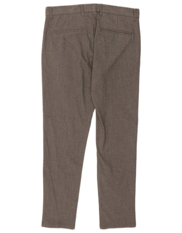Zara Ανδρικό παντελόνι Chino Slim EU 38 Small W30 L27 Grey Polyester