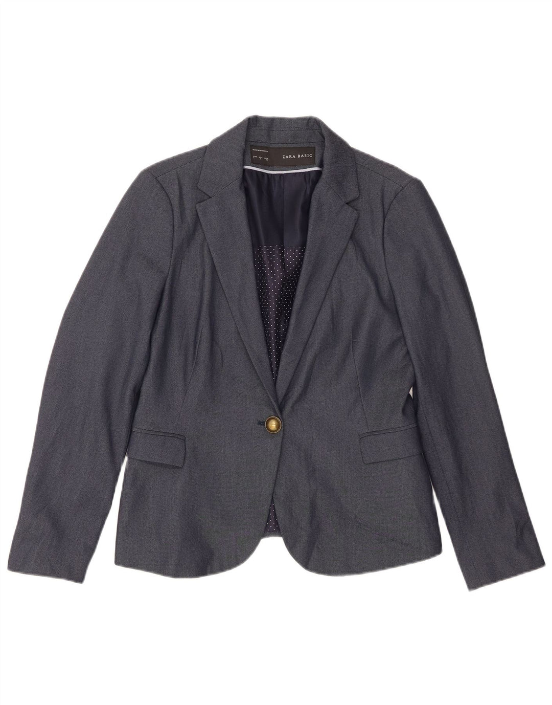 Zara Γυναικείο Μπλέιζερ Μπουφάν UK 14 Large Navy Blue