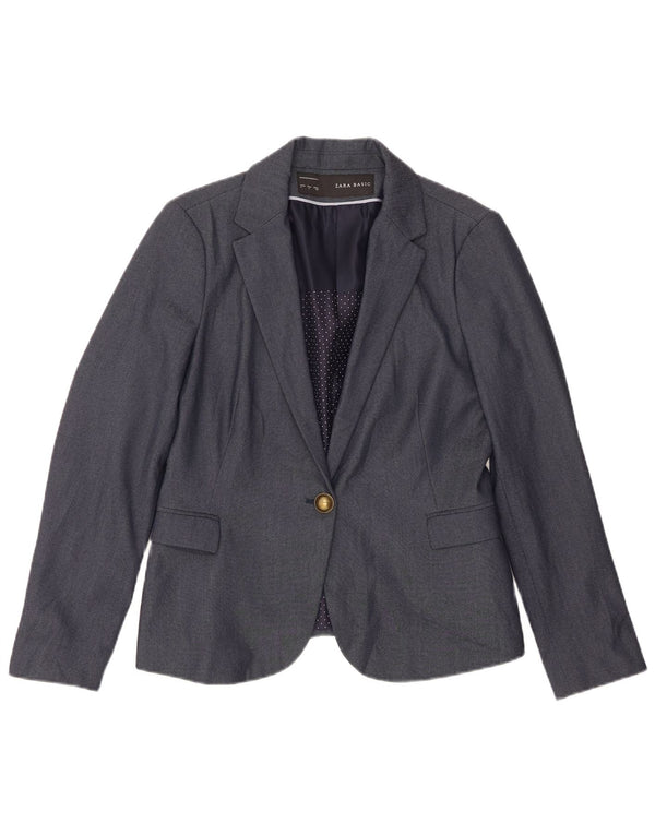 Zara Γυναικείο Μπλέιζερ Μπουφάν UK 14 Large Navy Blue