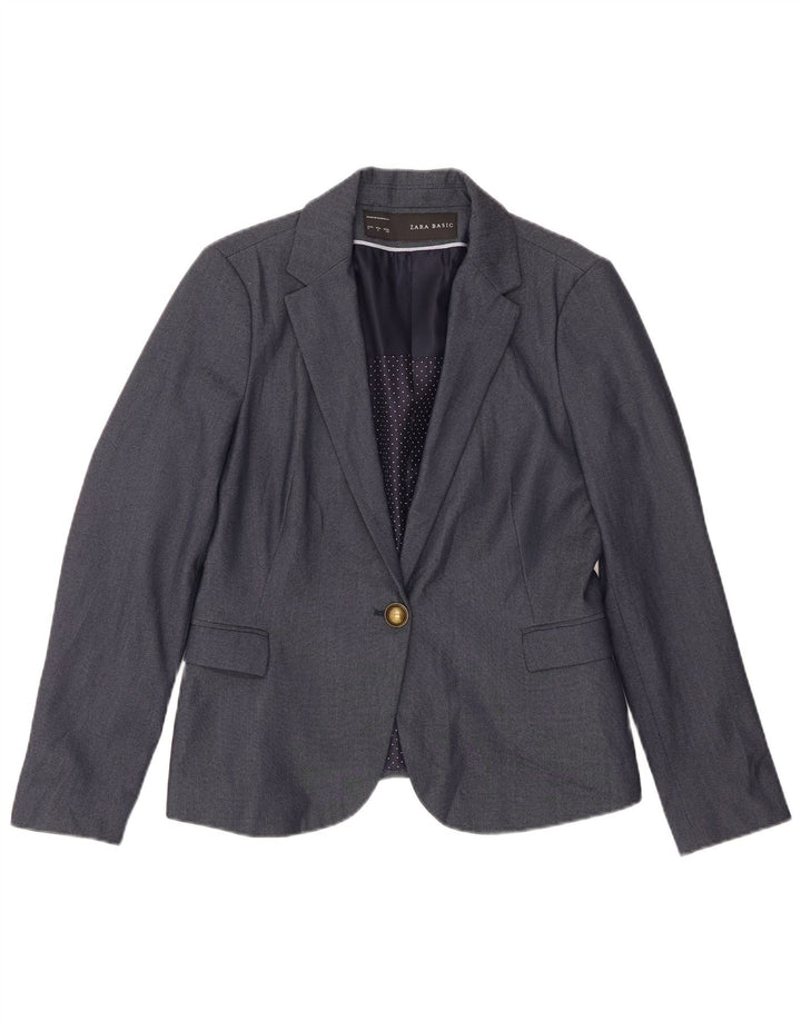 Zara Γυναικείο Μπλέιζερ Μπουφάν UK 14 Large Navy Blue