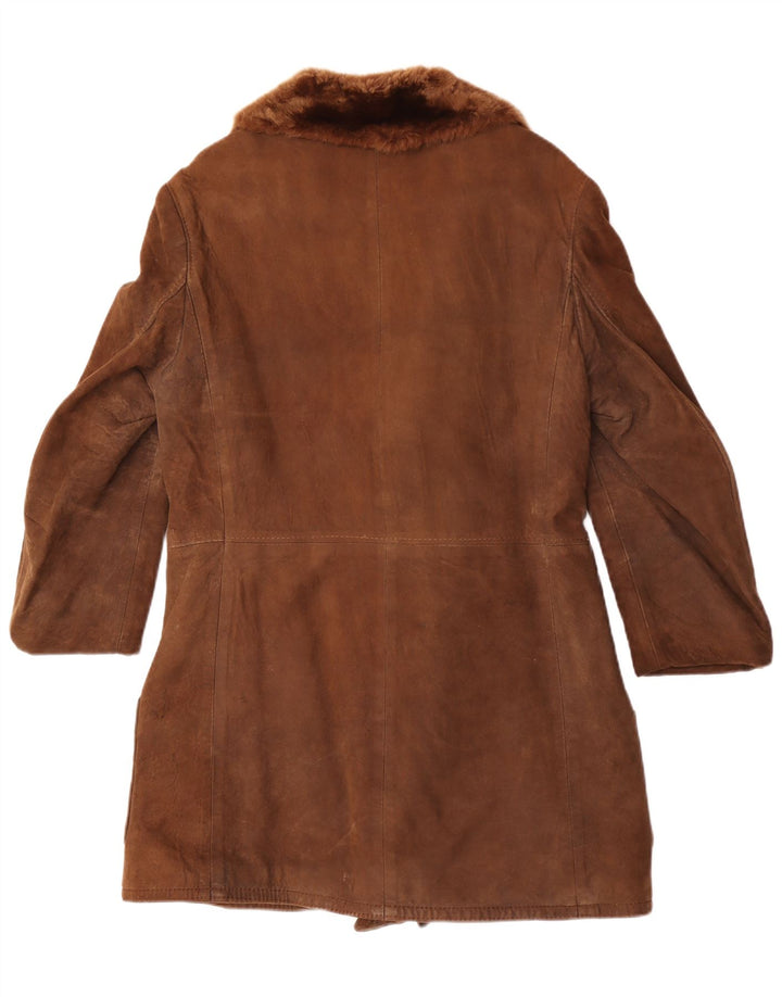 Vintage Γυναικείο Διπλό Παλτό Shearling UK 12 Μεσαίο Καφέ