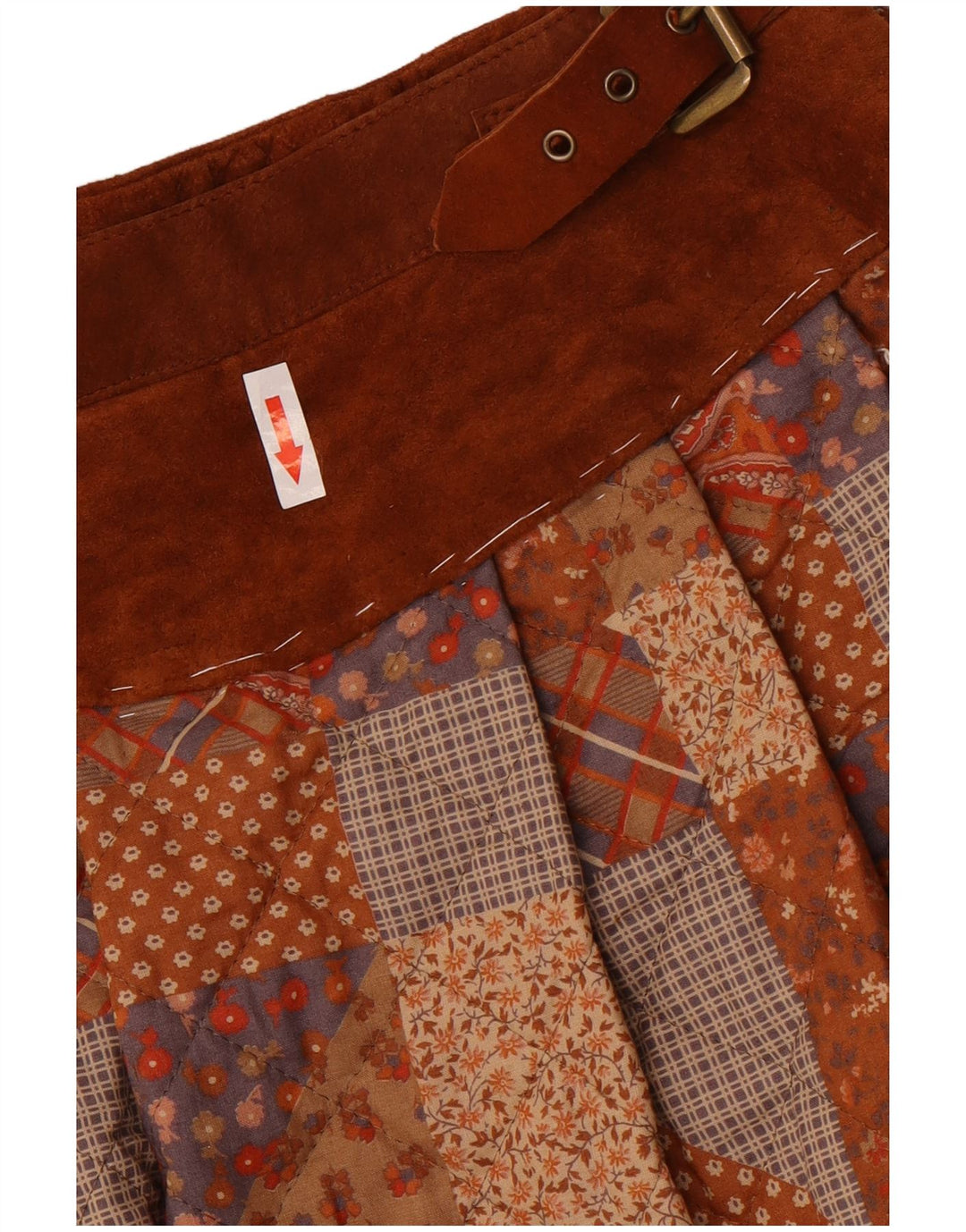 Sportmax γυναικεία φούστα UK 12 Medium W24 Brown Patchwork Polyester