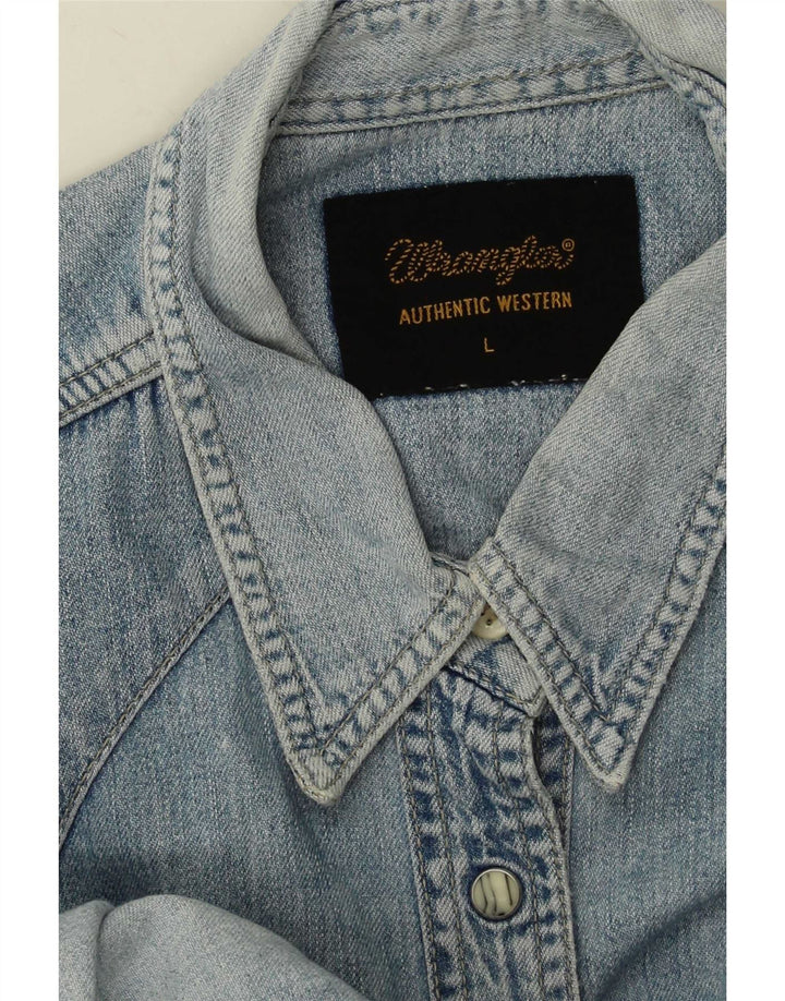 Wrangler Γυναικείο τζιν πουκάμισο UK 14 μεγάλο μπλε