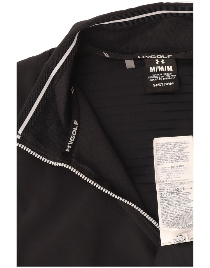 Ανδρικό φούτερ με φερμουάρ Under Armour, μεσαίο μαύρο πολυεστέρα