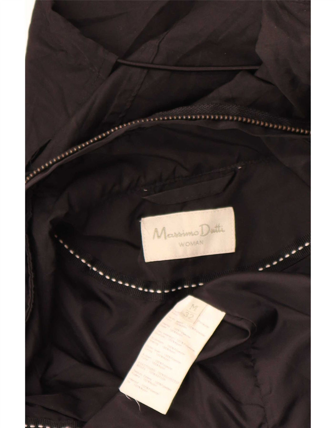 Massimo Dutti Γυναικείο μπουφάν Parka με κουκούλα UK 14 Medium Black