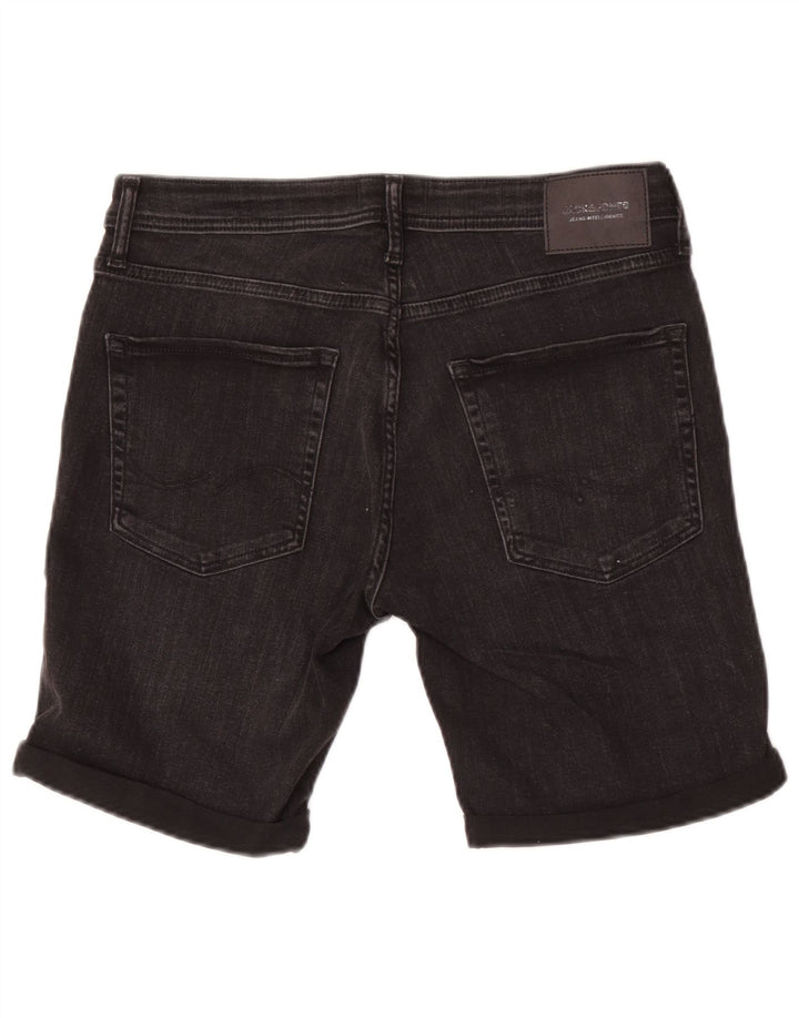 Jack & Jones Ανδρικό τζιν σορτς μεσαίο W32 μαύρο βαμβακερό