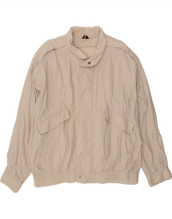 C & A Mens Bomber Jacket EU 54 2XL Off White Cotton Vintage C & A and Second-Hand C & A from Messina Hembry 