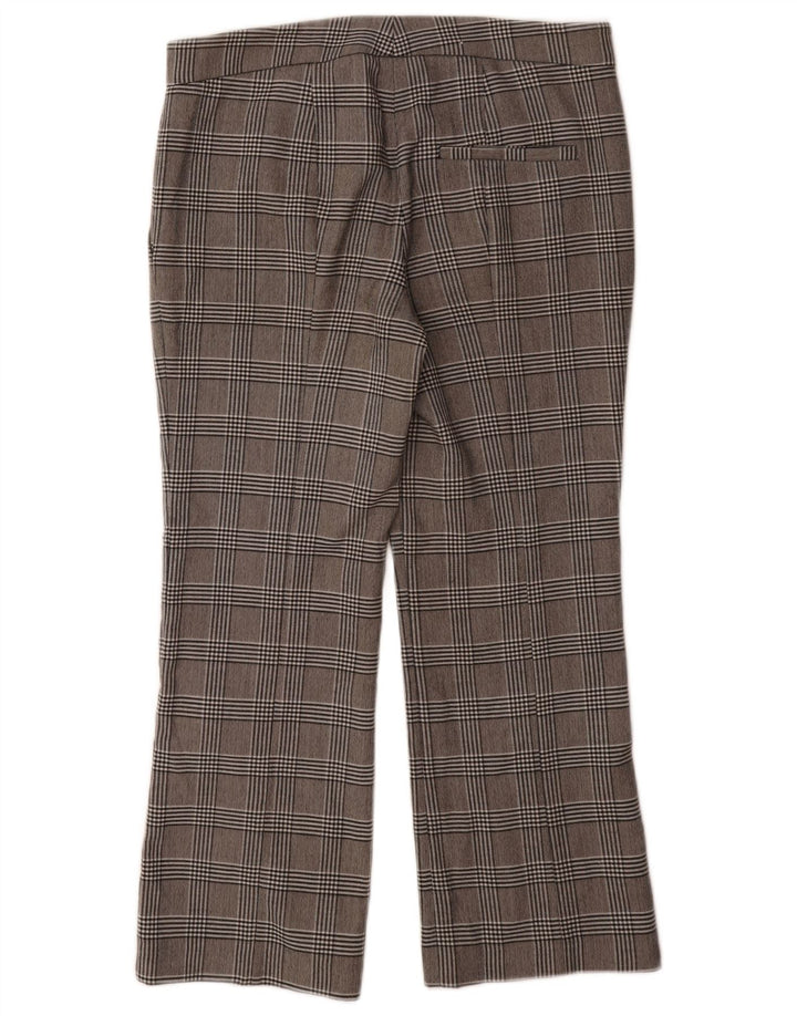 Zara γυναικείο ίσιο παντελόνι EU 38 Small W32 L26 Grey Check Polyester