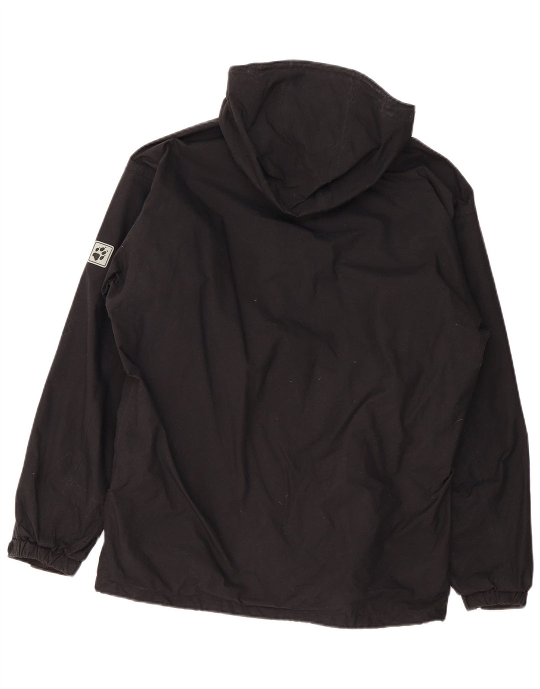 Jack Wolfskin Ανδρικό μπουφάν βροχής με κουκούλα UK 36/38 μεσαίο μαύρο πολυαμίδιο