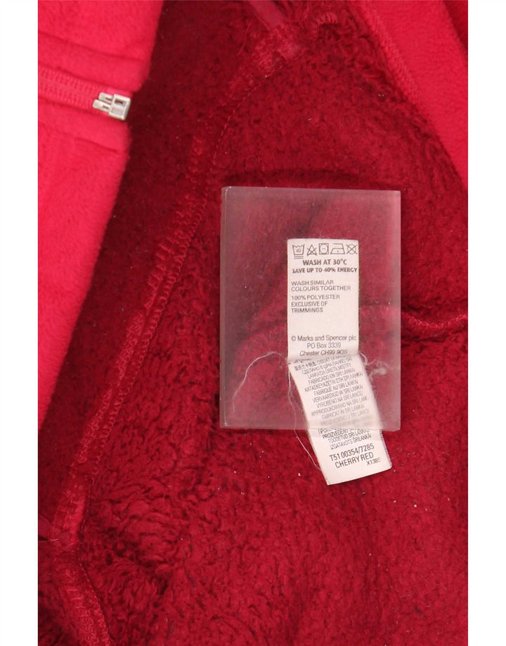 Marks & Spencer Γυναικείο Fleece Jacket UK 20 2XL Red Polyester