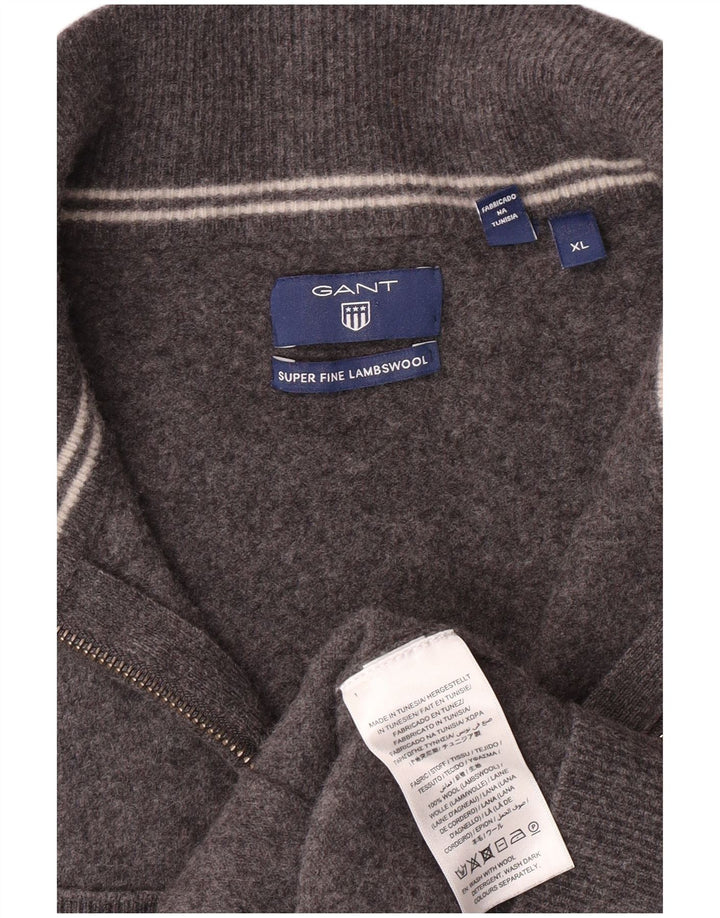 Πουλόβερ GANT Boys Cardigan 13-14 Years XL Grey Lambswool